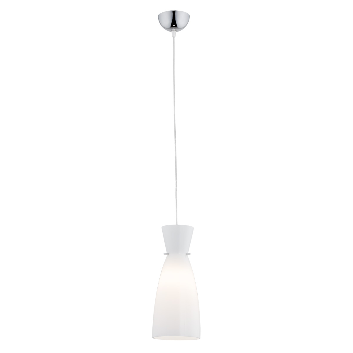 Nowoczesna stylowa szklana lampa wisząca opal mat kształt wazonu LAUDA 461