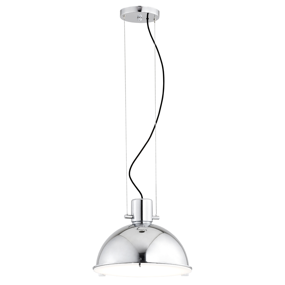 Chrom zwis mleczne szkło industrialny PIONIER 3591